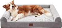 WESTERN HOME Orthopedic Dog Bed Washable Couch for Large Senior Dog - Grey / 42" x 30" x 7.5"