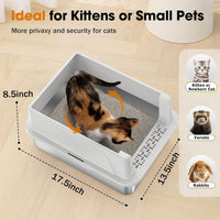 2PACK Stainless Steel Litter Box - Silver Grey / M - image 4