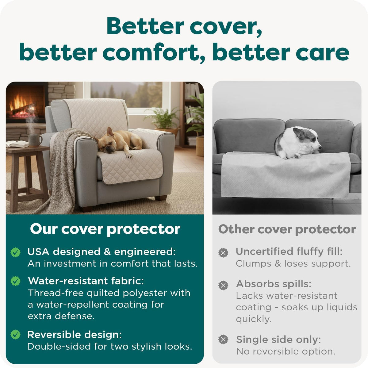Furhaven Water-Resistant & Reversible Chair Cover Protector for Dogs - X-Large Sofa / Gray/Mist - image 3