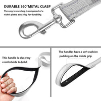 6 FT Basic Dog Leash for Medium Dogs - Refl Silver / Medium : 3/4" x 6 FT - image 4