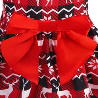 PUPTECK Classic Beige Plaid Dog Dress with Bow Puppy Skirt Clothes M – Essentials for Dogs - Christmas(Deer and Snow) / Large - image 3