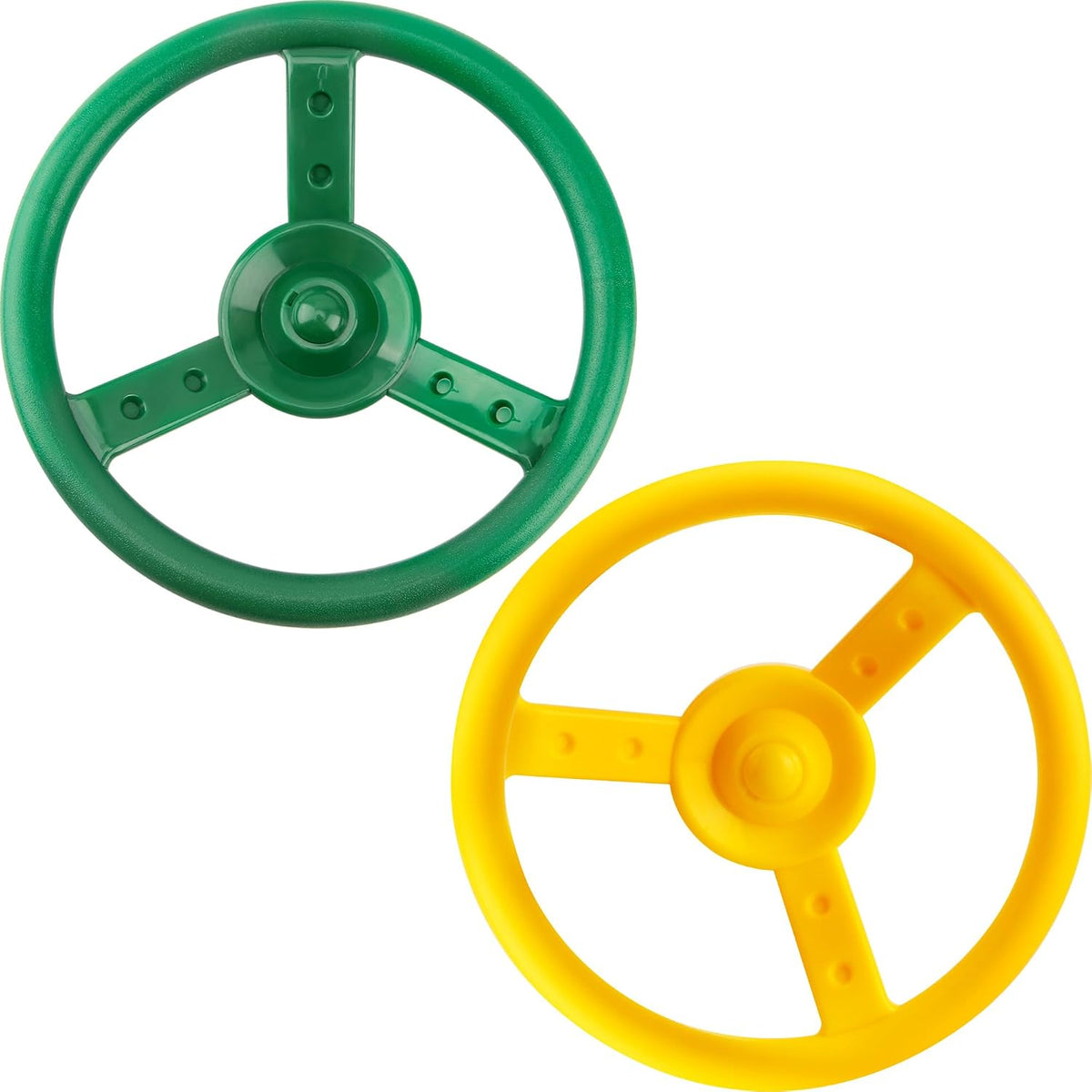 Haconba plastic pirate ship steering wheels for playsets in blue and red with mounting hardware - view 5