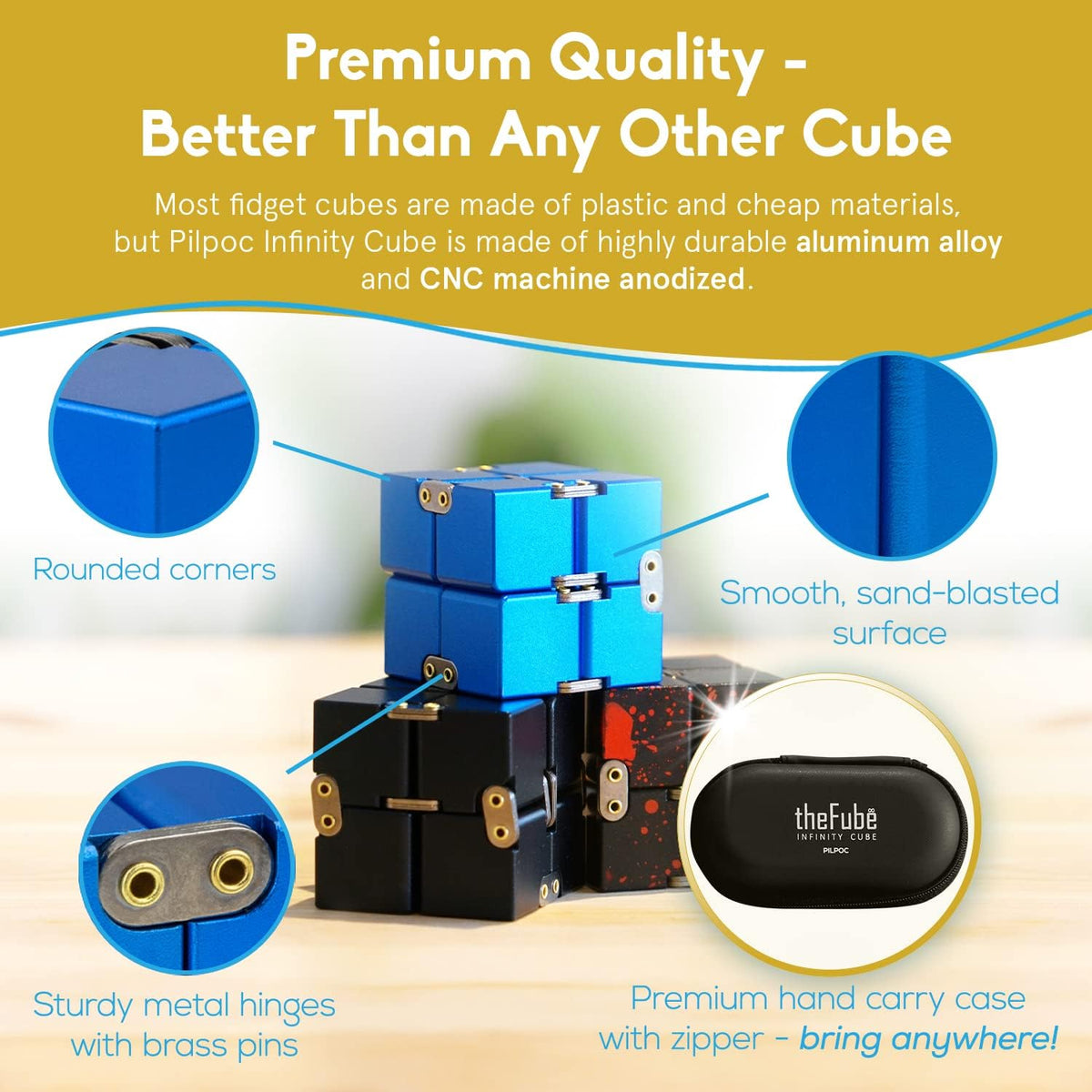 PILPOC theFube Fidget Cube - Blue and Pink - image 3