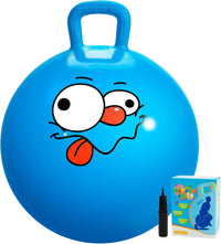 U&C Planet Hopper Ball, 18In Bouncy Ball with Handle for Kids Ages 3-6 – Fun for Kids & Family - 3-6 Years / Blue Ghostface