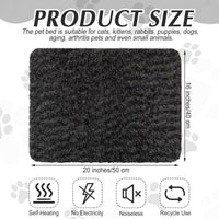 Drydiet 4 Pack Self Warming Cat Mat for Pets - 16 x 20 Inch / Black / Solid - image 2