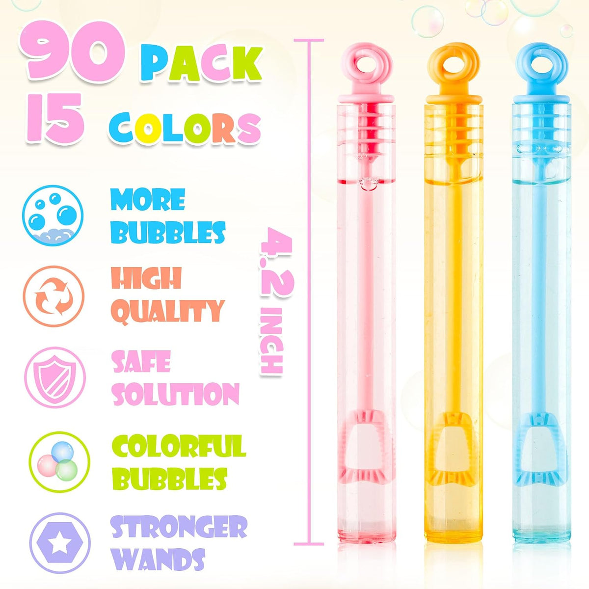 INSCRAFT Bubble Wand, Summer Toys, Wedding - Pastel - image 4