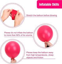 RUBFAC Balloons Black Balloon Arch for Black Birthday Decorations - Hot Pink - image 4