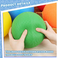 LovesTown 8.5 inch green playground ball with waffle texture and hand pump - view 7