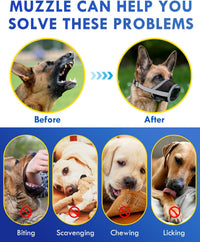 Dog Muzzle, Soft Air Mesh Muzzles for Large Sized Dogs - Grey / XL - image 4