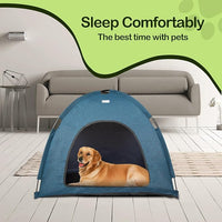 Navy Blue Large Outdoor Cat & Dog Tent - Waterproof, Washable, Indoor/Outdoor, Cave Nest Bed