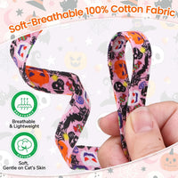 BINGPET Halloween Cat Collar Breakaway - Halloween(Purple+Pink+Black) - image 4