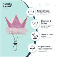 Huxley & Kent Party Crown Hat for Dogs & Cats - Small / Pink - image 4