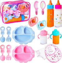 Woozettn 13 Pcs Baby Doll Accessories Magic Bottle Set - 17 Pcs