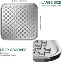 Lick Mat for Dogs & Cats, Double-Wall Stainless Steel - Large-1Pack - image 3