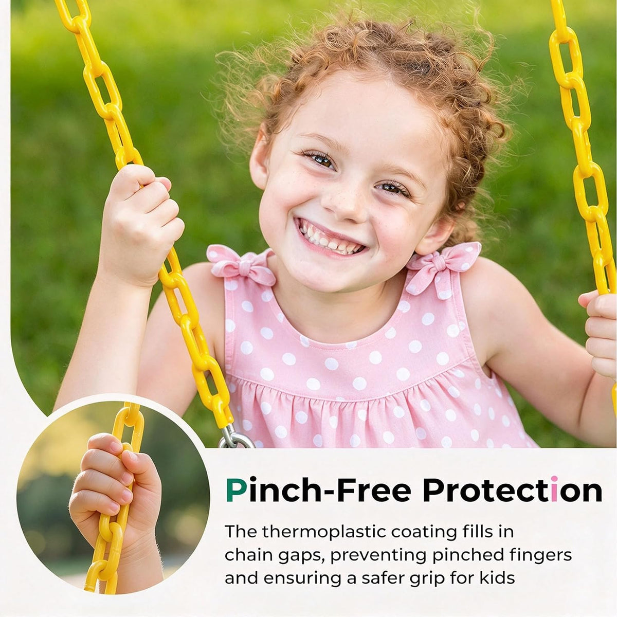 DECORLIFE Toddler Swing, Baby Swing Outdoor - Pink - 1 Pack - image 2