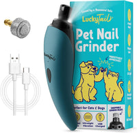 LuckyTail Dog Nail Grinder, Whisper-Quiet - Teal