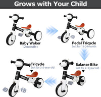 Tricycle for Kids 1-3 Year Olds - Basic Black - image 2