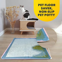 TidyFriend 2 Pack Dog Pee Pad Holder Tray Fits for 24” x 24” Wee Wee Pee Pads - Stable Grip, Raised Edges, Quick-Wipe Silicone Surface Dog Potty Tray Holder for Indoor Flooring Protection (Rose)