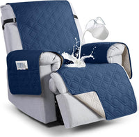VANSOFY 100% Waterproof Recliner Chair Covers - Ocean Blue / 22"