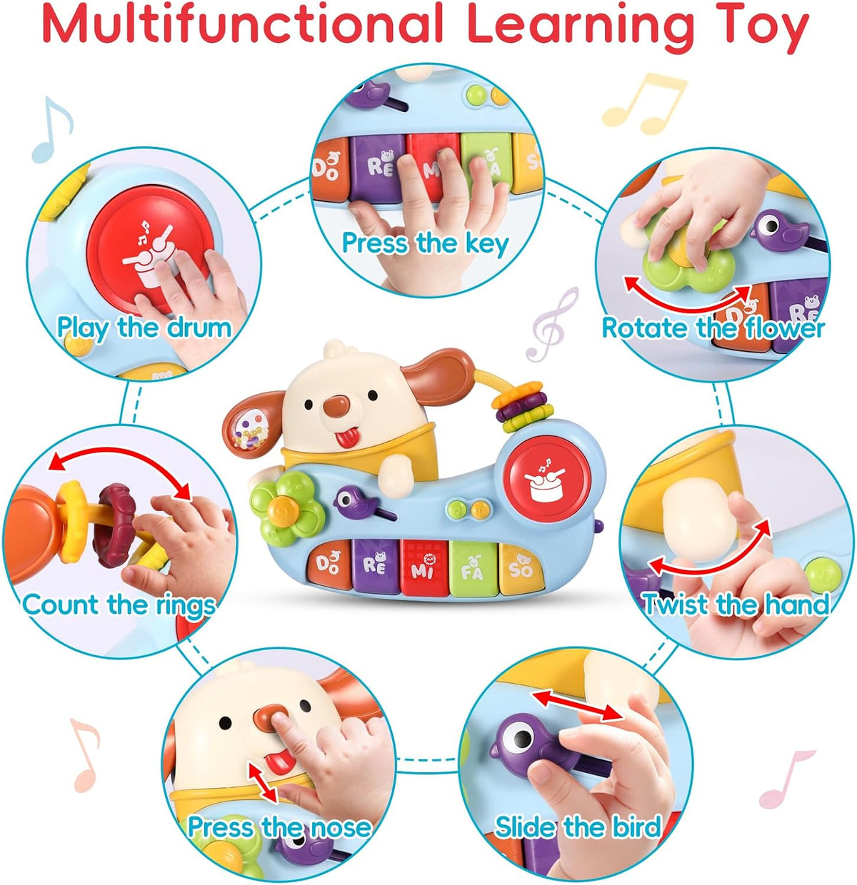 Baby Piano Toys 6-12 Months - Puppy Dog - image 4
