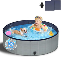 Dog Kiddie Pool for Small Medium Large Dogs, Multiple Pets - 39"x11.8"