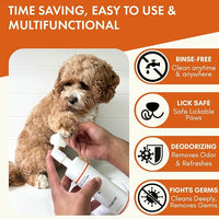 Dog Paw Cleaner | Gentle & PH-Balanced | Dog Paw Wash for All Breeds | Nourishing Formula with Aloe Vera | Portable & Easy-to-Use | Paw Cleaning Foam with Silicone Brush - 5.1 Fl Oz