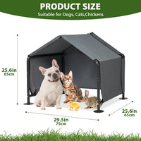 Large Dog Shade Shelter for Outside - Grey / Small - image 2