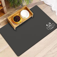 18"×30" Dog Food Mat-Absorbent Dog Mat for Food and Water - Dark Gray-GT / 18"L x 30"W