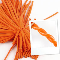 260 Balloons - Clear Long Balloons for Tying Balloon Arch & Balloon Ties – Fun for Kids & Family - Orange - image 2