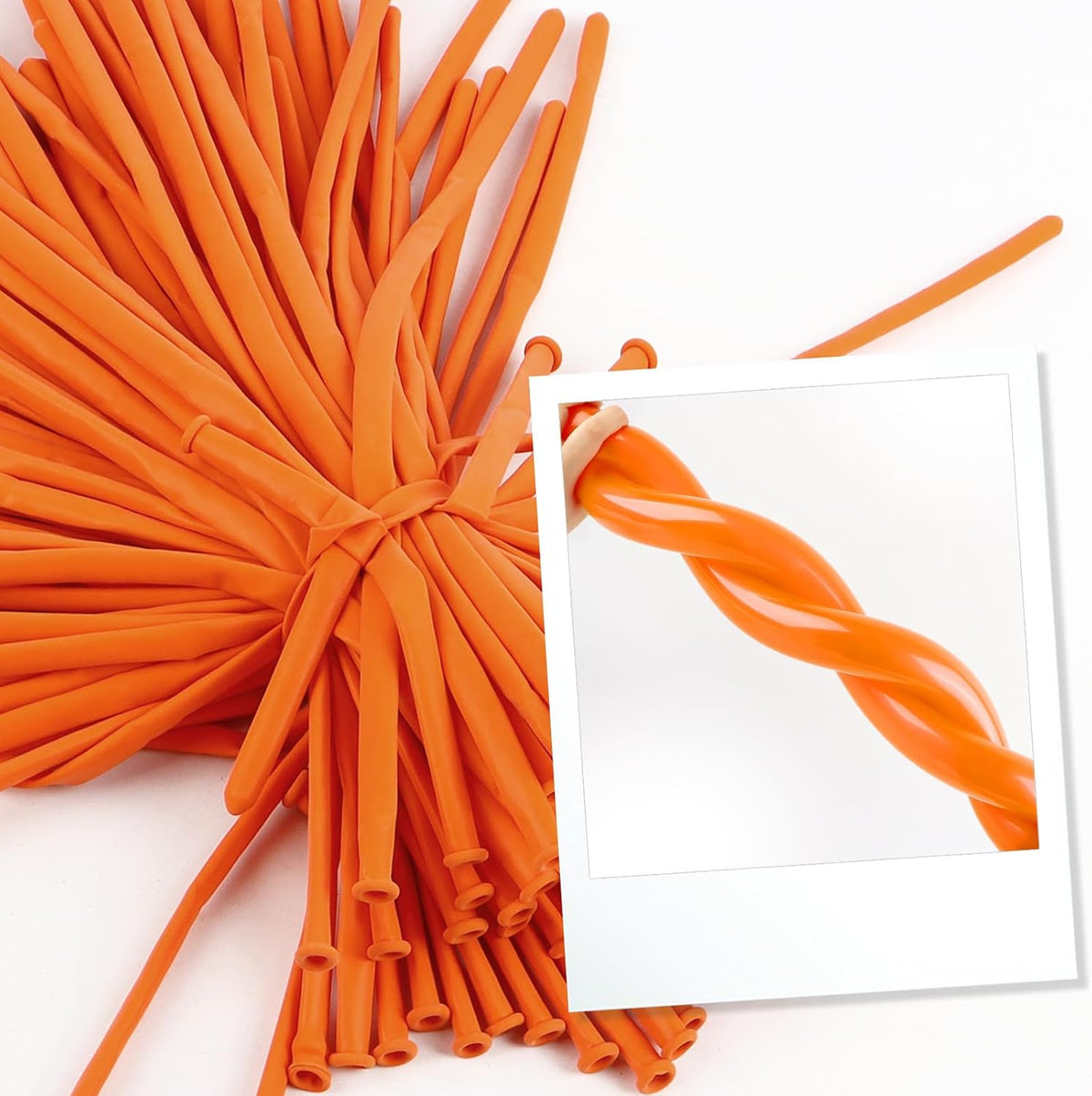 260 Balloons - Clear Long Balloons for Tying Balloon Arch & Balloon Ties – Fun for Kids & Family - Orange - image 2