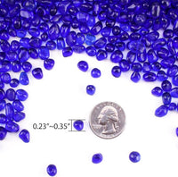 Keedolla 15 Oz Aquarium Glass Marbles Fish Tank Rocks, Decorative Glass Pebbles Gemstones for Aquarium Gravel Fish Tank Stones Vase Fillers DIY Crafts - Cobalt Blue