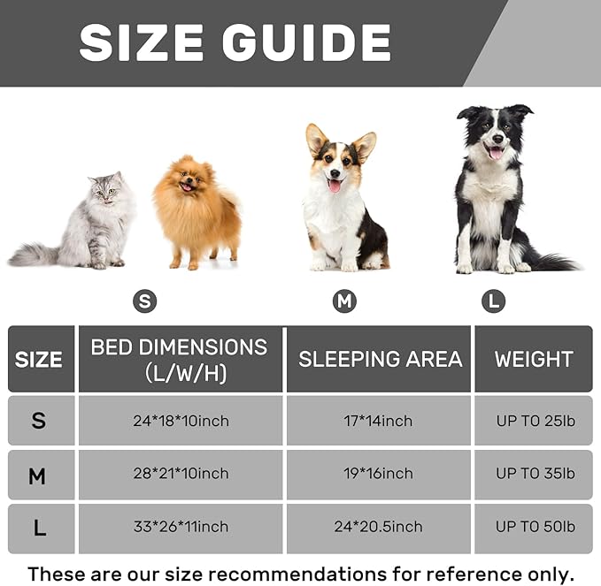 Hollypet Fluffy Plush Dog Cat Pet Couch Soft Calming Sofa Bed for Medium Small Cats and Dogs, Gray, 28"x21"x10"