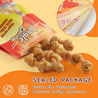 Jungle Calling Peanut Butter Dog Treats, Dental Puppy Chews, Rawhide-Free Bones for Small Dogs, 2.5''