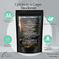 Cabin Vibes Carpet Freshener Powder: Powerful Odor Eliminator for Home, Upholstery Deodorizer, Carpet Deodorizer, Pet Urine, Cat Litter Box - Autumn Woods Fragrance