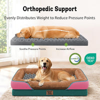 Waterproof Orthopedic Dog Bed for Large and Extra Large Dogs – Essentials for Dogs - Brown Mint / 42"L x 30"W x 7.5"Th - image 2