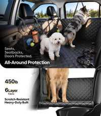 Wigoo Dog Truck Seat Cover for Back Seat, Hard Bottom Support - Black+Orange / XL - Full-Size Trucks,SUVs - image 3