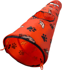 NFL Philadelphia Eagles Cat Tunnel Tube Toy with Plush Football - Denver Broncos - image 3