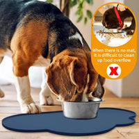 Silicone Pet Placemat for Dogs and Cats - 23.4"L x 15.7"W / Navy Blue - image 3