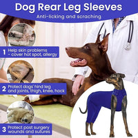 Nanaki Dog Wound Care Shirt,Dog Leg Sleeve to Stop Licking Rear Leg and Abdomen,Pet Surgery Suit Female Spay,Dogs Onesie for Surgery Female Male,Pet Surgical Recovery Suit Female Wound Heal Clothes