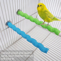 3PCS Bird Perch Parrot Stand Cage Accessories Natural Wooden Stick - 5PCS,6.29inch - image 4