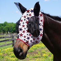 Harrison Howard Super Comfort Stretchy Fly Mask Large Eye Space with UV Protection Soft on Skin with Breathability Dream Star M Cob