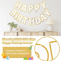 Pre-Strung Happy Birthday Banner - White - image 3