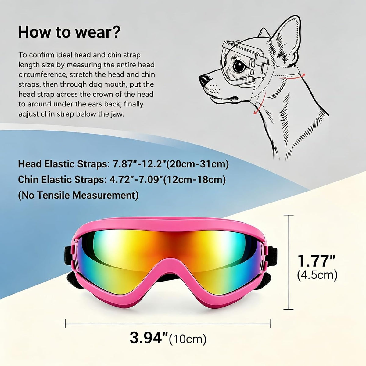 Enjoying Clear Dog Goggles Medium to Large Breed - Tactical Pink / Small Breeds - image 3