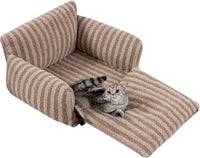 Hollypet Cat Bed Small Dog Orthopedic Couch Beds for Pets up to – Essentials for Cats - 25"L x 20"W x 13"Th / Khaki - image 2