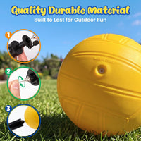 LovesTown 5 pack kids sports balls with football, soccer ball, basketball, baseball and mesh bag - view 3