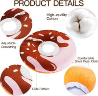 Cat Cone Collar Soft, Cute Cat Donut Collar After Surgery, Adjustable Kitten Recovery Cones to Stop Licking, Lightweight Neck Elizabethan Collars for Cats Kittens (Chocolate, Small)