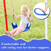 GAMKII replacement swing seat in green with U-shaped EVA board and stainless steel triangle rings - view 10