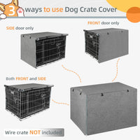 Dog Crate Cover, Kennel Covers Fit for 30 Inch Dogs Crate - Grey / 30 Inch - image 4