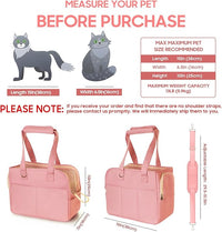 Dog Carriers for Small Dogs, Soft Sided Folding Small Dog Carrier for Dogs Medium Cats Puppies up to 13 Lbs, Washable Breathable Puppy Carrie Carrier for Outdoor Travel (Small Pink)