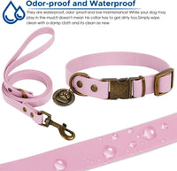 Wisedog Rubber Dog Collar with Quick Release, XS 8.5"-12" - Pale Pinkish Purple / S(Collar:10"-14";Leash:4 ft) - image 4